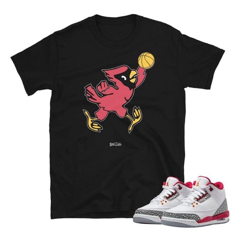 Retro 3 "Cardinal Red" Jumpman Shirt - Sneaker Tees to match Air Jordan Sneakers