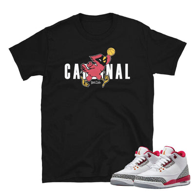 Retro 3 "Cardinal Red" Jumpman Shirt - Sneaker Tees to match Air Jordan Sneakers
