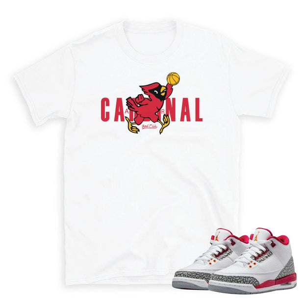 Retro 3 "Cardinal Red" Jumpman - Sneaker Tees to match Air Jordan Sneakers