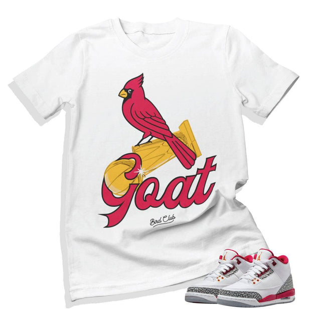 Retro 3 Cardinal Red Shirt - Sneaker Tees to match Air Jordan Sneakers