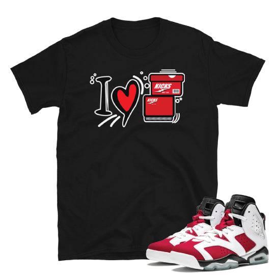 Retro 6 Sneaker Carmine shirt - Sneaker Tees to match Air Jordan Sneakers