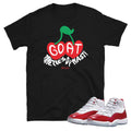 Retro 11 Cherry Red GOAT Shirt - Sneaker Tees to match Air Jordan Sneakers
