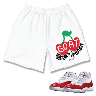 Retro 11 Cherry Shorts - Sneaker Tees to match Air Jordan Sneakers