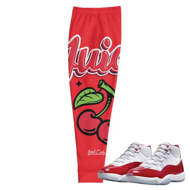 Retro 11 Cherry Red Joggers - Sneaker Tees to match Air Jordan Sneakers