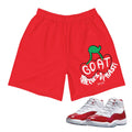 Retro 11 Cherry Shorts - Sneaker Tees to match Air Jordan Sneakers