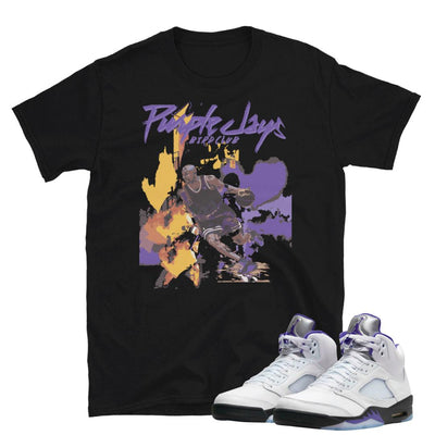 Retro 5 Concord shirt Purple Jays - Sneaker Tees to match Air Jordan Sneakers