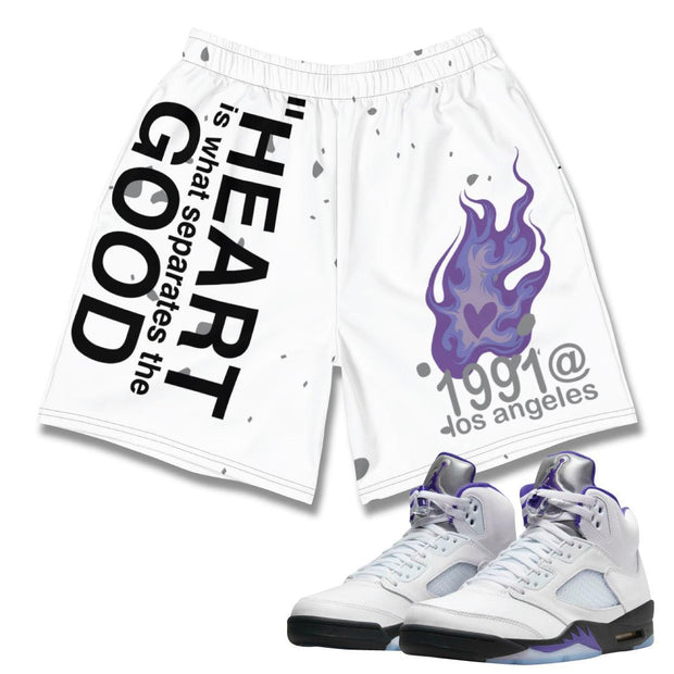 Retro 5 Concord Shorts - Sneaker Tees to match Air Jordan Sneakers
