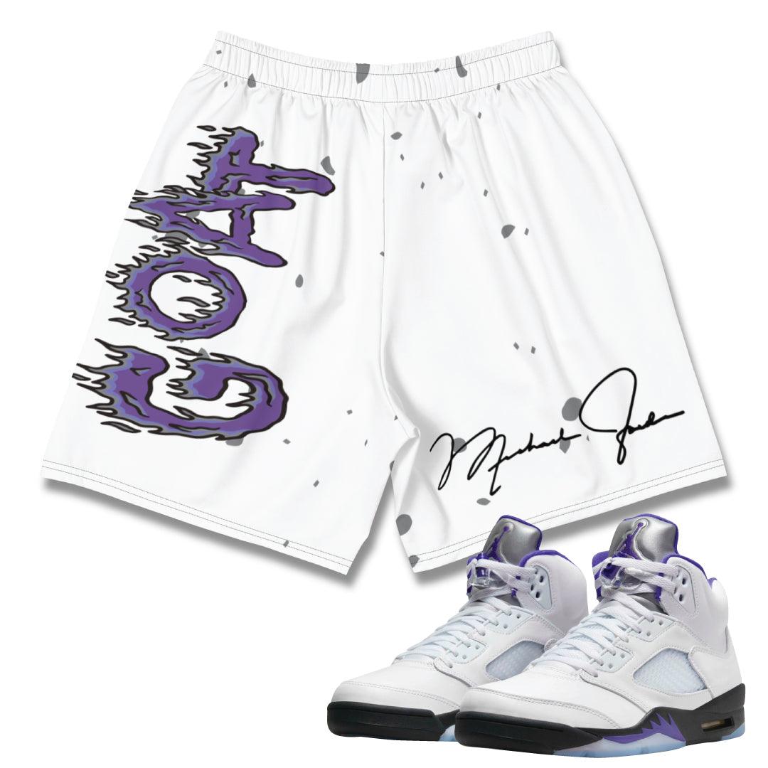 Retro 5 Concord Shorts - Sneaker Tees to match Air Jordan Sneakers