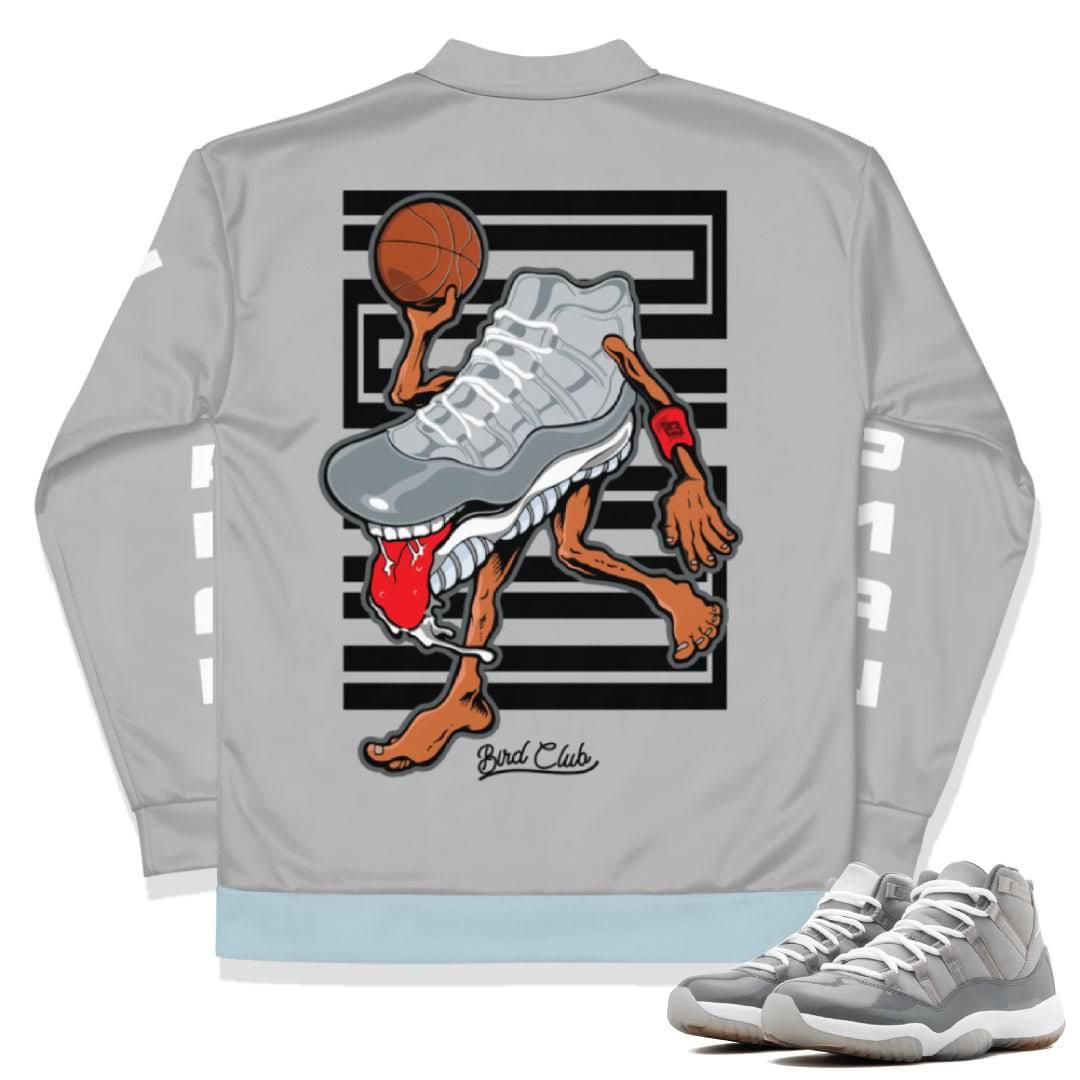 Retro 11 Cool Grey Bomber Jacket - Sneaker Tees to match Air Jordan Sneakers