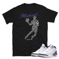 Retro 3 "Dark Iris" sneaker shirt - Sneaker Tees to match Air Jordan Sneakers