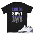 Retro 3 "Dark Iris" sneaker shirt - Sneaker Tees to match Air Jordan Sneakers