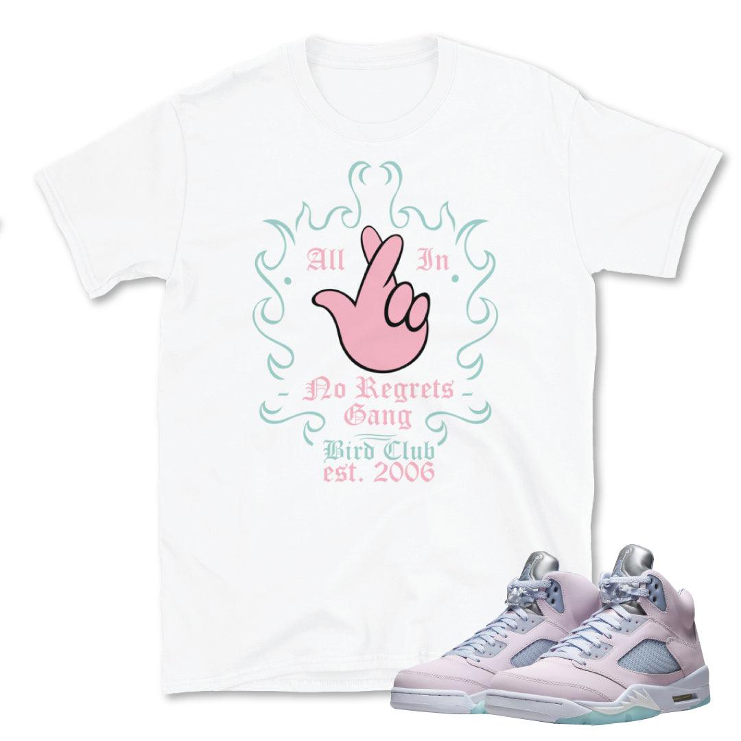 Retro 5 Easter No Regrets Shirt - Sneaker Tees to match Air Jordan Sneakers