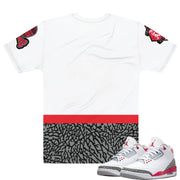 Retro 3 Fire red shirt - Sneaker Tees to match Air Jordan Sneakers