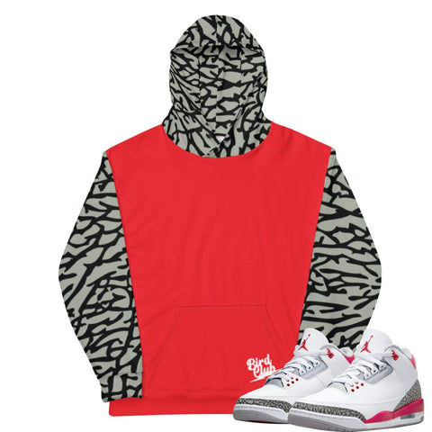 Retro 3 Fire Red OG Hoodie - Sneaker Tees to match Air Jordan Sneakers