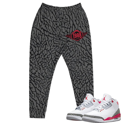 Retro 3 Fire Red OG Joggers - Sneaker Tees to match Air Jordan Sneakers