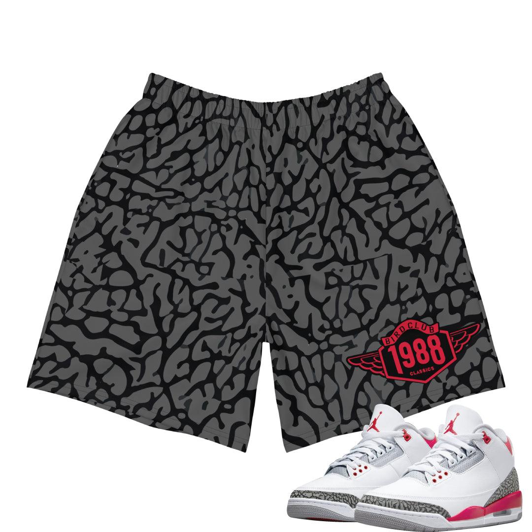 Retro 3 Fire Red OG Shorts - Sneaker Tees to match Air Jordan Sneakers