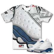 Retro 13 French Blue Shirt to match - Sneaker Tees to match Air Jordan Sneakers