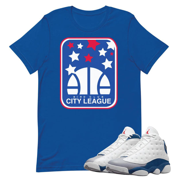 Retro 13 French Blue City League Shirt - Sneaker Tees to match Air Jordan Sneakers