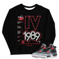 Retro 4 Infrared Sweatshirt - Sneaker Tees to match Air Jordan Sneakers