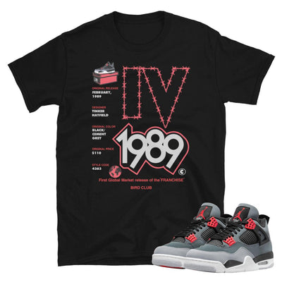 Retro 4 Infrared shirt - Sneaker Tees to match Air Jordan Sneakers