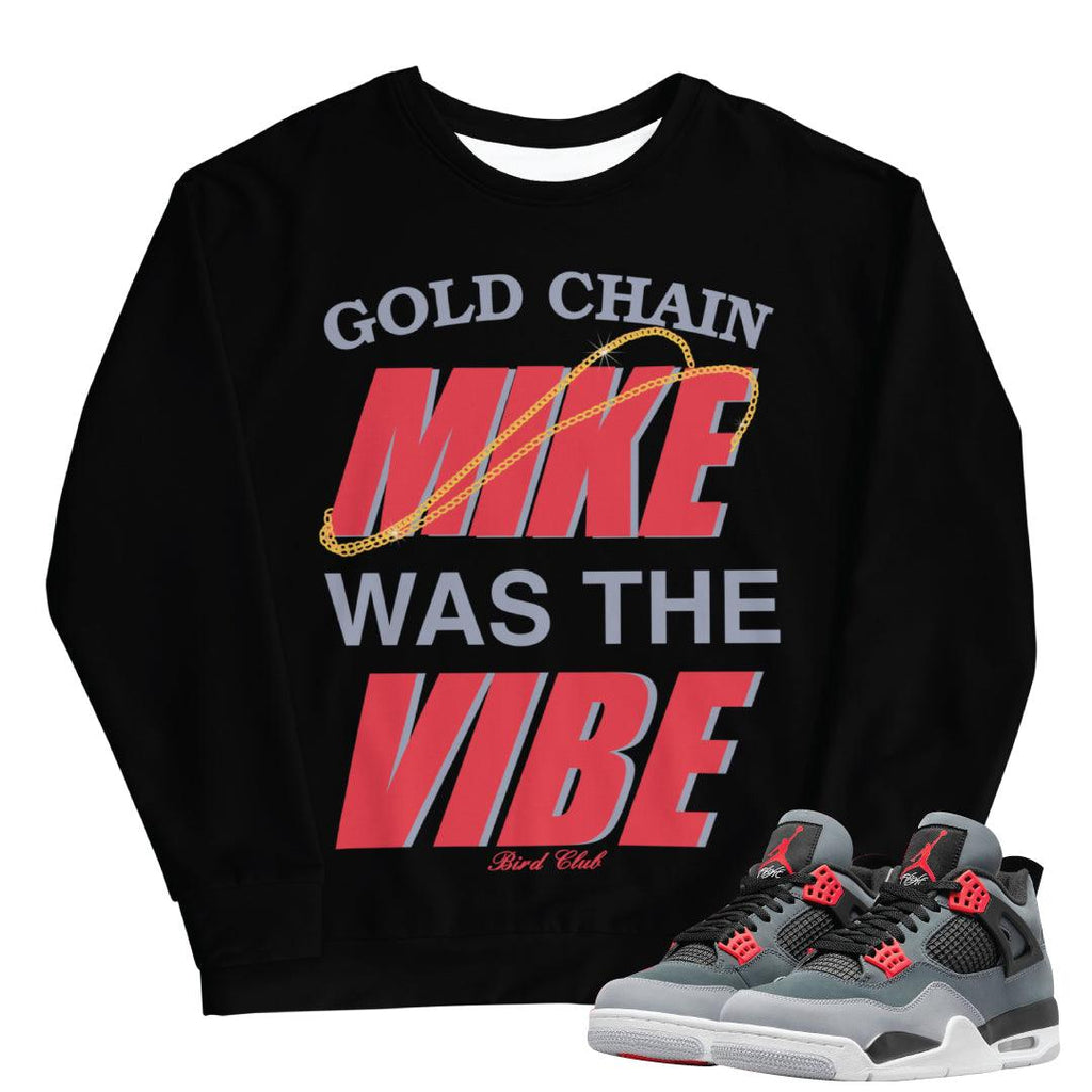 Retro 4 Infrared Sweatshirt - Sneaker Tees to match Air Jordan Sneakers