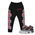 Retro 4 Infrared Joggers - Sneaker Tees to match Air Jordan Sneakers