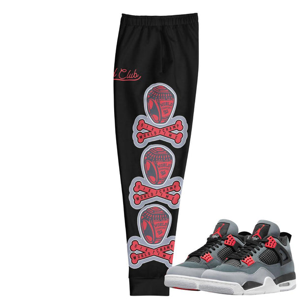 Retro 4 Infrared Joggers - Sneaker Tees to match Air Jordan Sneakers