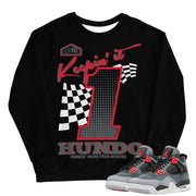 Retro 4 Infrared Sweatshirt - Sneaker Tees to match Air Jordan Sneakers