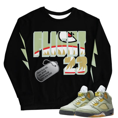 Retro 5 Jade Horizon Sweatshirt - Sneaker Tees to match Air Jordan Sneakers