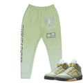 Retro 5 Jade Horizon Joggers - Sneaker Tees to match Air Jordan Sneakers