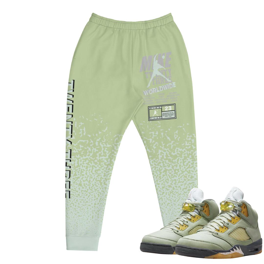Retro 5 Jade Horizon Joggers - Sneaker Tees to match Air Jordan Sneakers