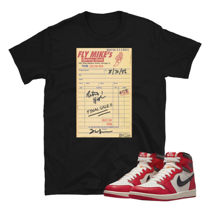 Retro 1 "Lost & Found" Invoice Shirt - Sneaker Tees to match Air Jordan Sneakers