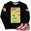 Retro 1 "Lost & Found" Sweatshirt - Sneaker Tees to match Air Jordan Sneakers