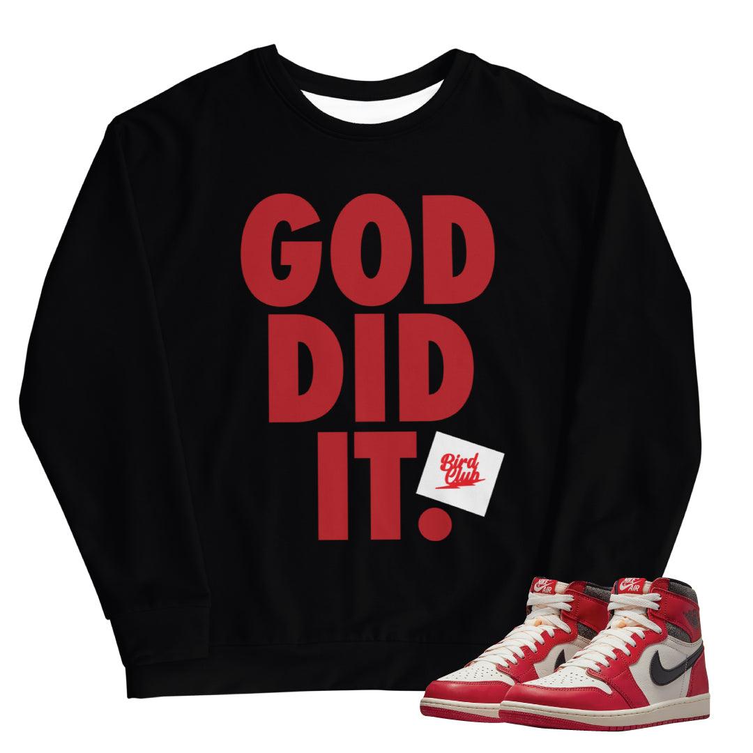 Retro 1 "Lost & Found" Sweatshirt - Sneaker Tees to match Air Jordan Sneakers
