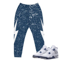 Retro 4 Midnight Navy Cement Splatter Joggers - Sneaker Tees to match Air Jordan Sneakers