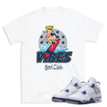 Retro 4 Midnight Navy Cement Vibes Shirt - Sneaker Tees to match Air Jordan Sneakers