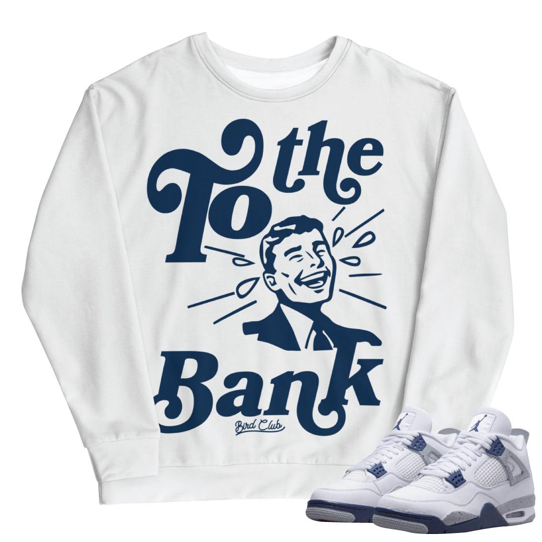 Retro 4 Midnight Navy Cement Sweatshirt - Sneaker Tees to match Air Jordan Sneakers