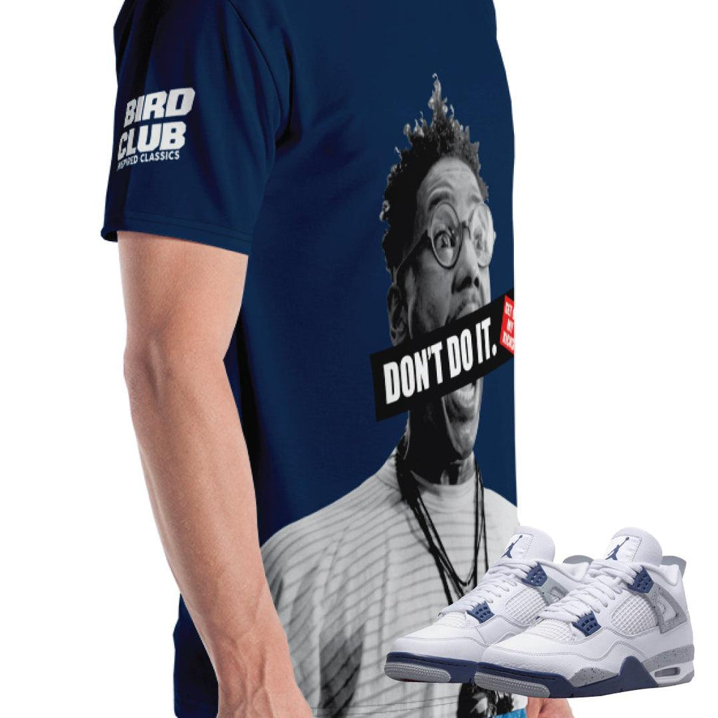 Retro 4 Midnight Navy Cement Buggin' Shirt - Sneaker Tees to match Air Jordan Sneakers
