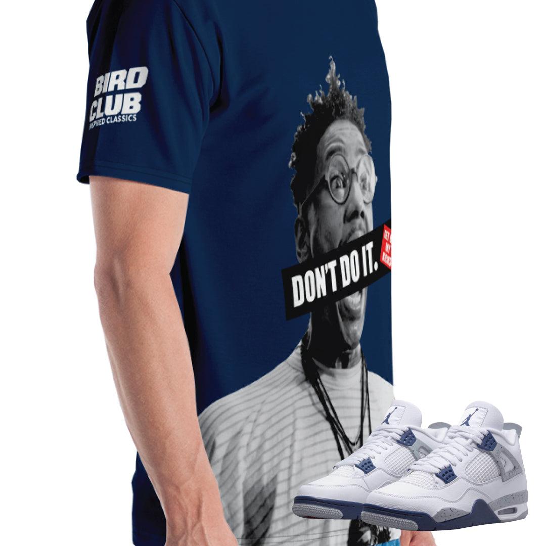 Retro 4 Midnight Navy Cement Buggin' Shirt - Sneaker Tees to match Air Jordan Sneakers
