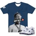 Retro 4 Midnight Navy Cement Buggin' Shirt - Sneaker Tees to match Air Jordan Sneakers