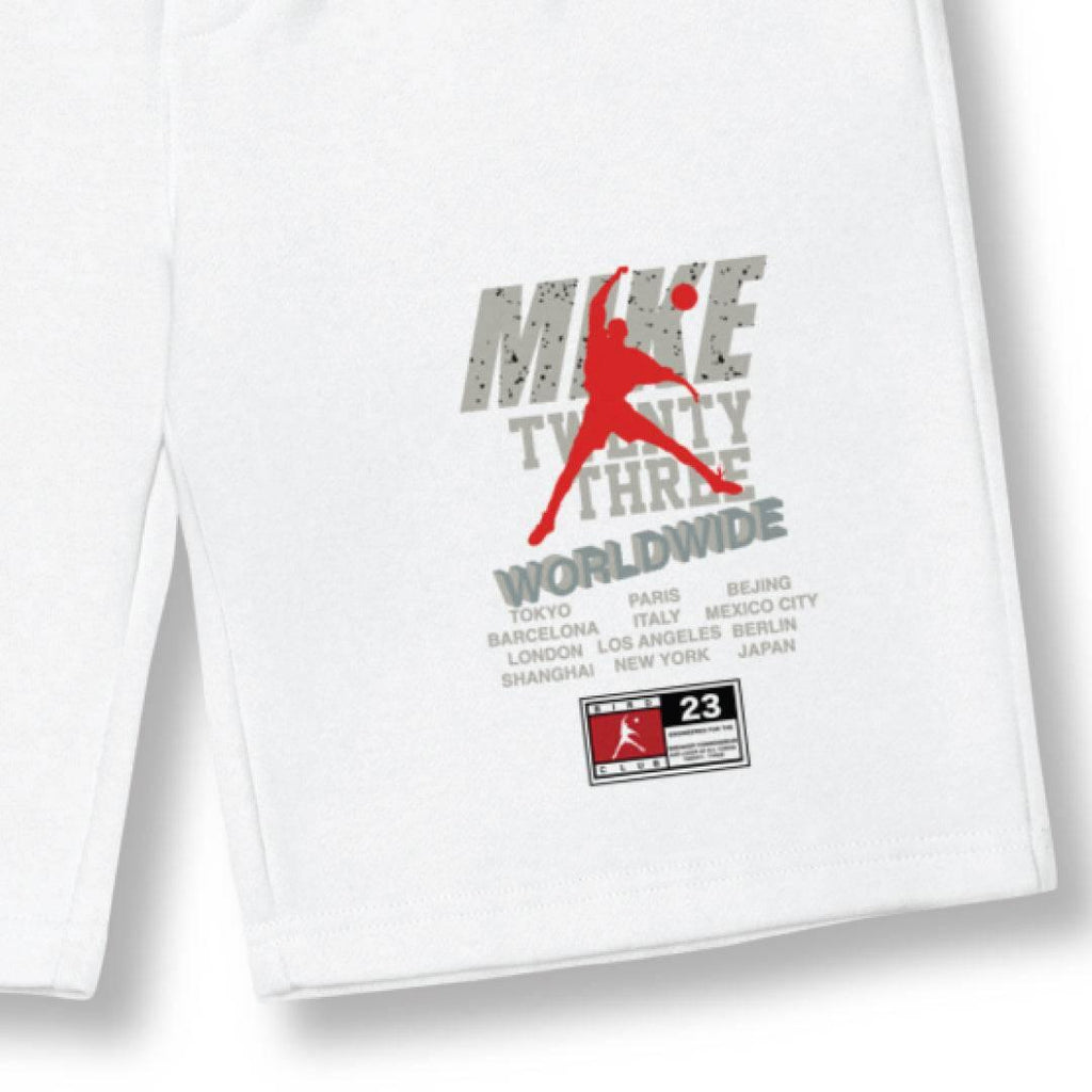 Retro 4 Oreo Cement Sneakers Fleece Shorts - Sneaker Tees to match Air Jordan Sneakers