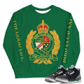 Retro 3 Pine Green Long Sleeve Crewneck - Sneaker Tees to match Air Jordan Sneakers