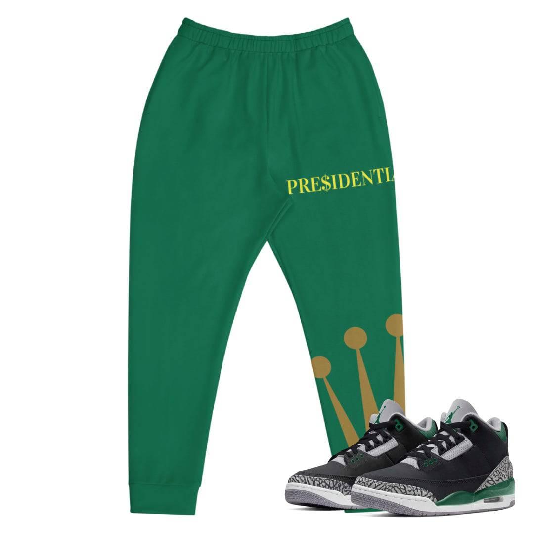 Retro 3 Pine Green Joggers - Sneaker Tees to match Air Jordan Sneakers