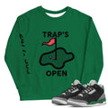 Pine Green Retro 3's crewneck - Sneaker Tees to match Air Jordan Sneakers