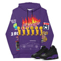 Retro 13 Court Purple Hoodie - Sneaker Tees to match Air Jordan Sneakers