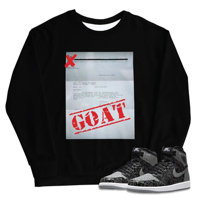 Retro 1 "Rebellionaire" Banned Letter Sweatshirt - Sneaker Tees to match Air Jordan Sneakers