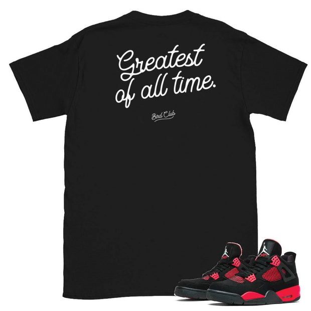 Retro 4 Red Thunder GOAT shirt - Sneaker Tees to match Air Jordan Sneakers