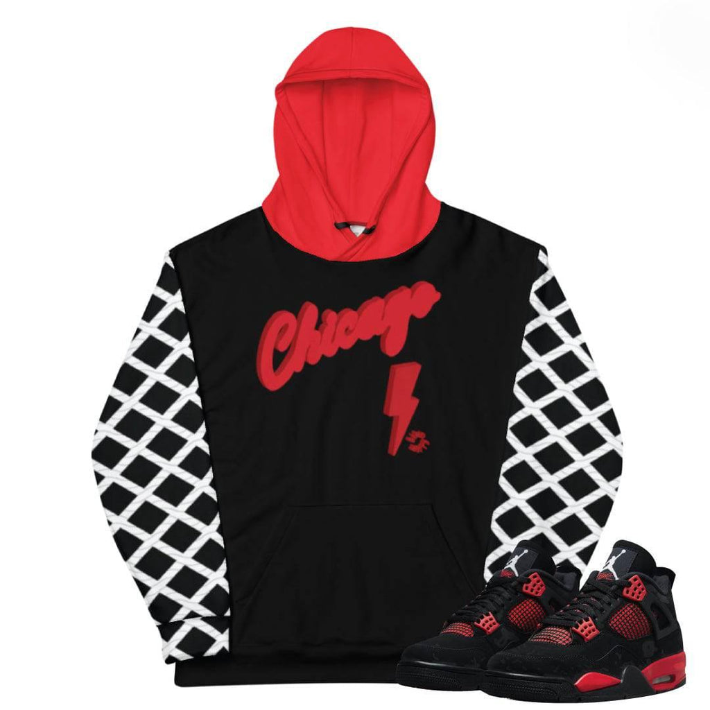 Retro 4 Red Thunder Hoody - Sneaker Tees to match Air Jordan Sneakers