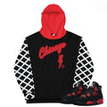 Retro 4 Red Thunder Hoody - Sneaker Tees to match Air Jordan Sneakers
