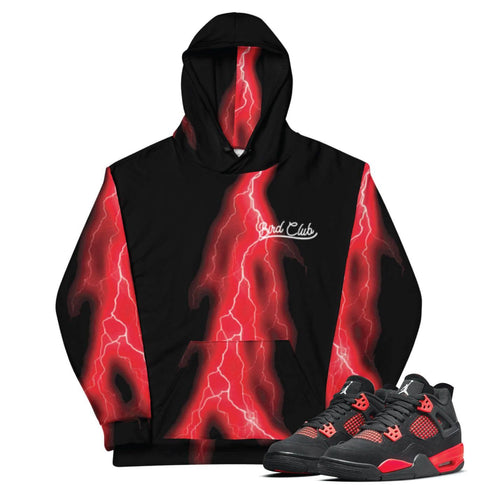 Retro 4 Red Thunder Hoody - Sneaker Tees to match Air Jordan Sneakers